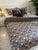 Quilted Handblock Bedspread (Green,Blue,White,Red)