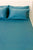 400 Thread Count Cotton Bedsheet & 2 Pillow Cases (Teal Blue)