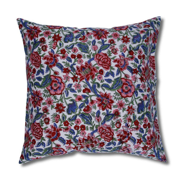 Handblocked Cotton Cushion (Multicolor)
