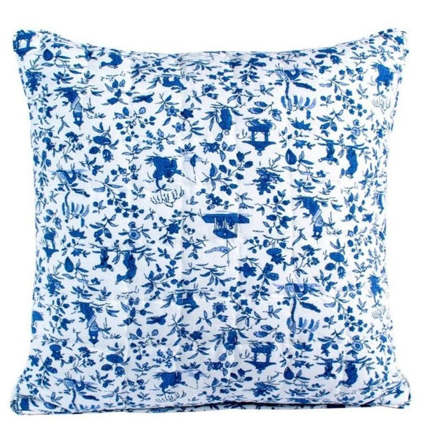 This cushion is made of a soft, hand stitched, 100% cotton fabric that has a beautifully design.