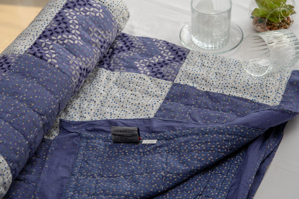 Patchwork Cotton Quilt (Purple)
