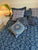 Quilted Handblock Bedspread (Blue and White)