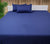 500Thread Count Cotton Bedsheet & 2 Pillow Cases (Dark Blue))
