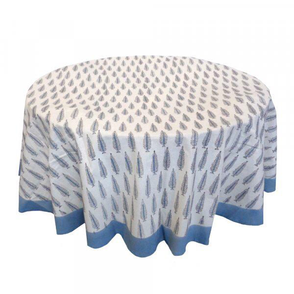 This CocoBee table cloth is made of well crafted, 100% cotton hand blocked 20 sheeting material.